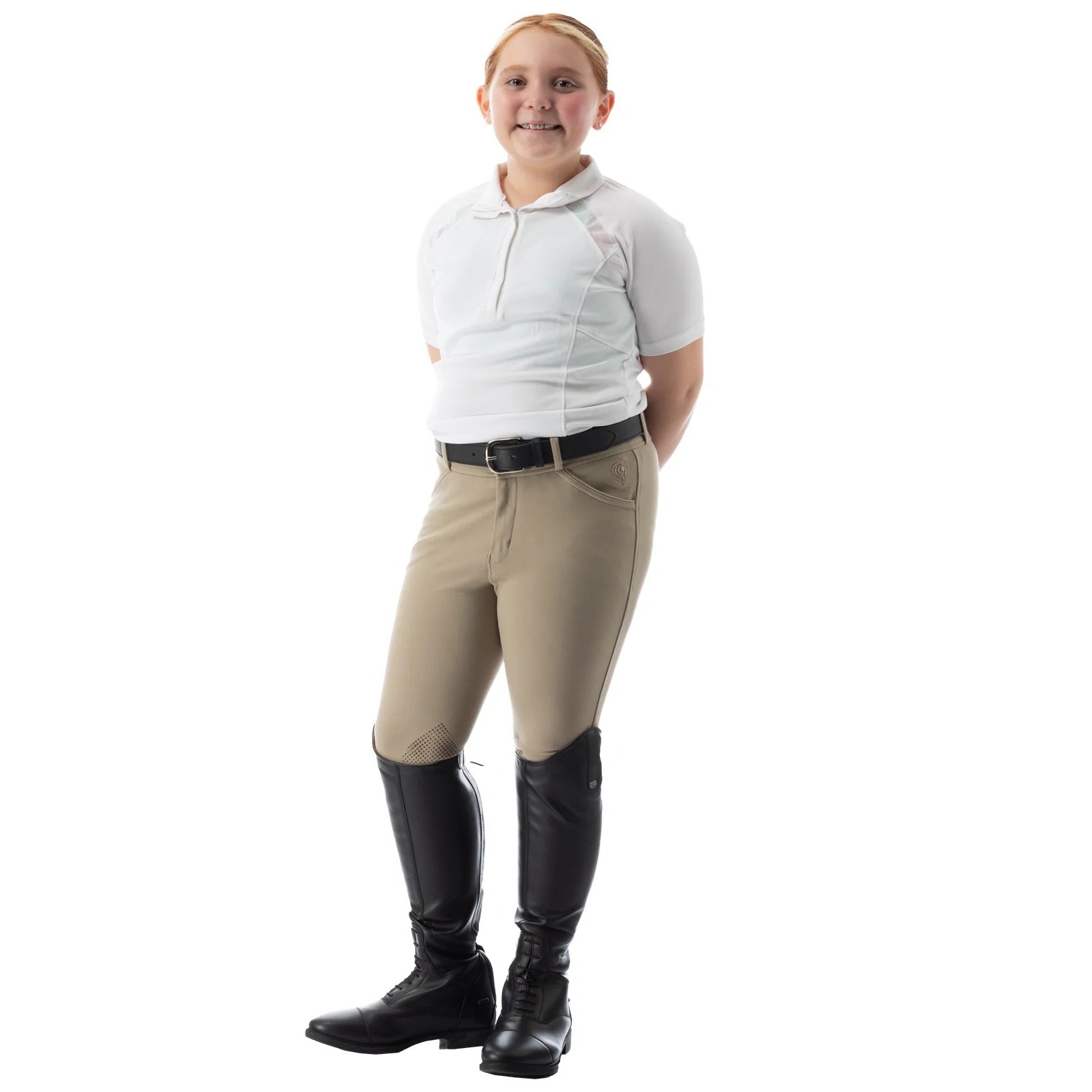 Equinavia Kids Greta Silicone Knee Patch Breech-zoom-5