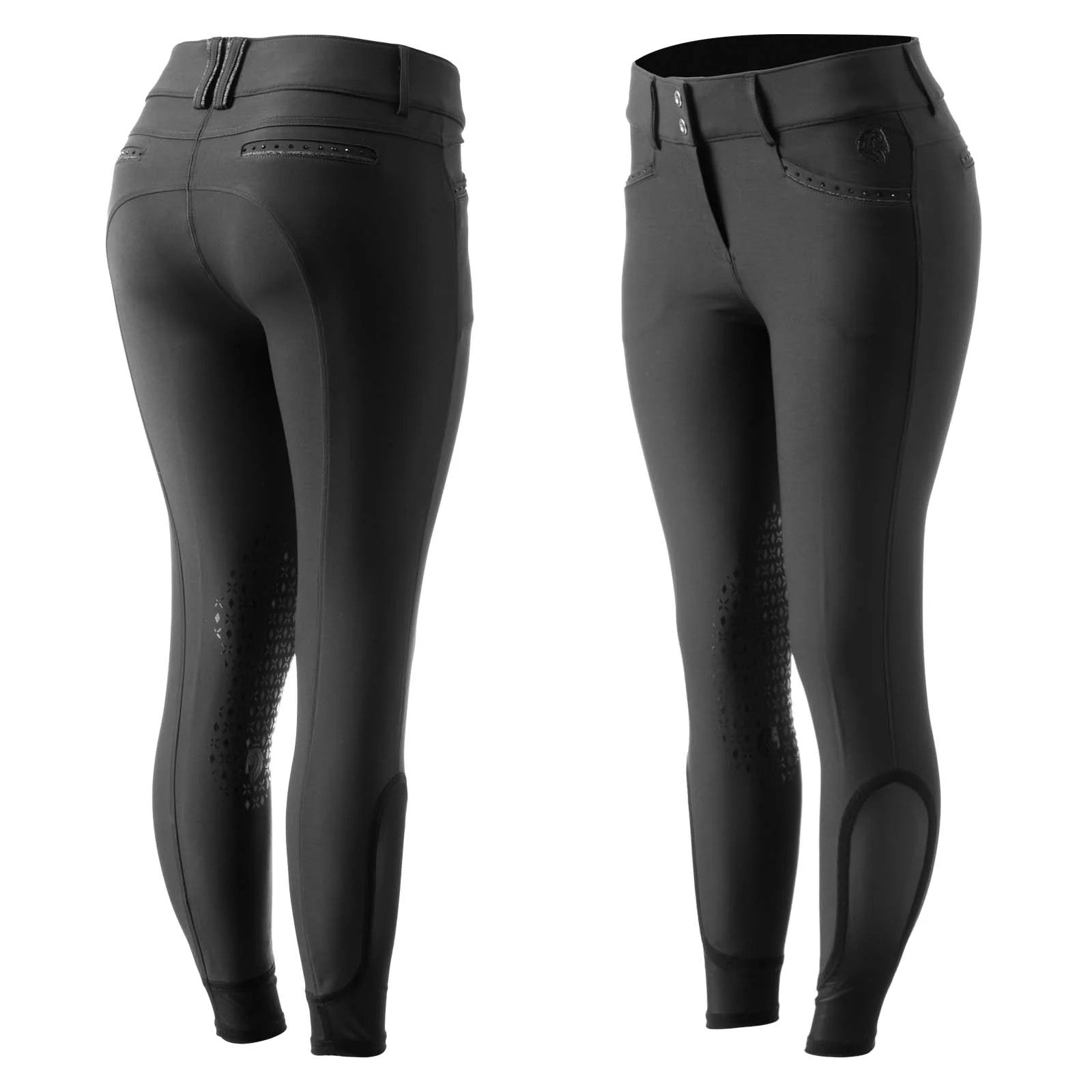 Equinavia Women's Victoria Silicone Knee Patch Breech-zoom-1