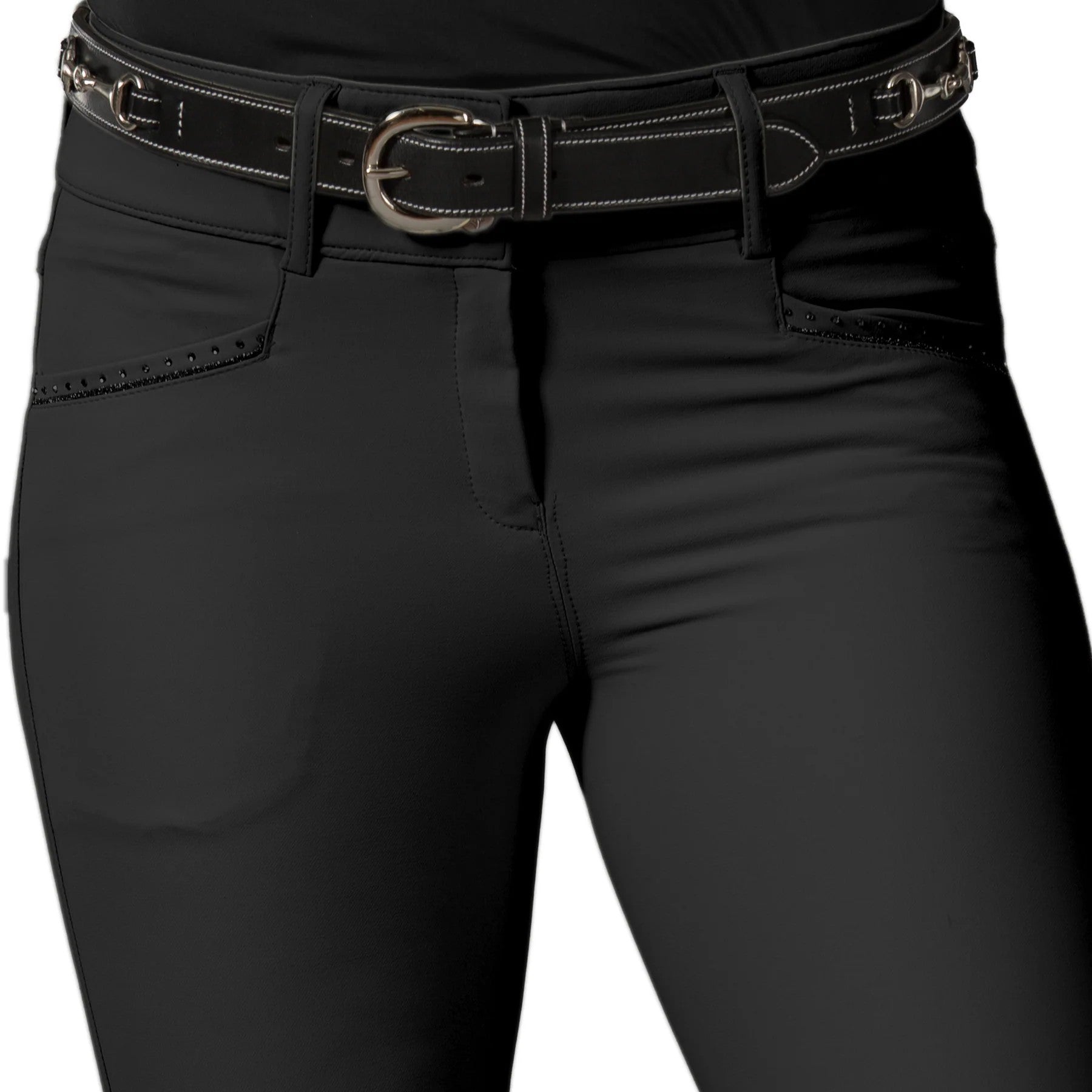 Equinavia Women's Victoria Silicone Knee Patch Breech-zoom-4