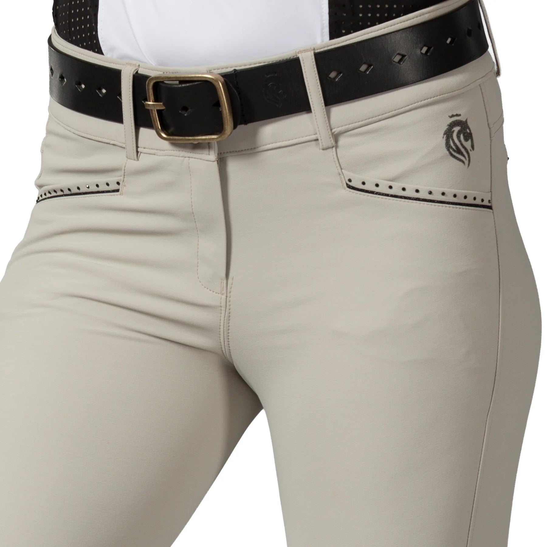 Equinavia Women's Victoria Silicone Knee Patch Breech-zoom-5