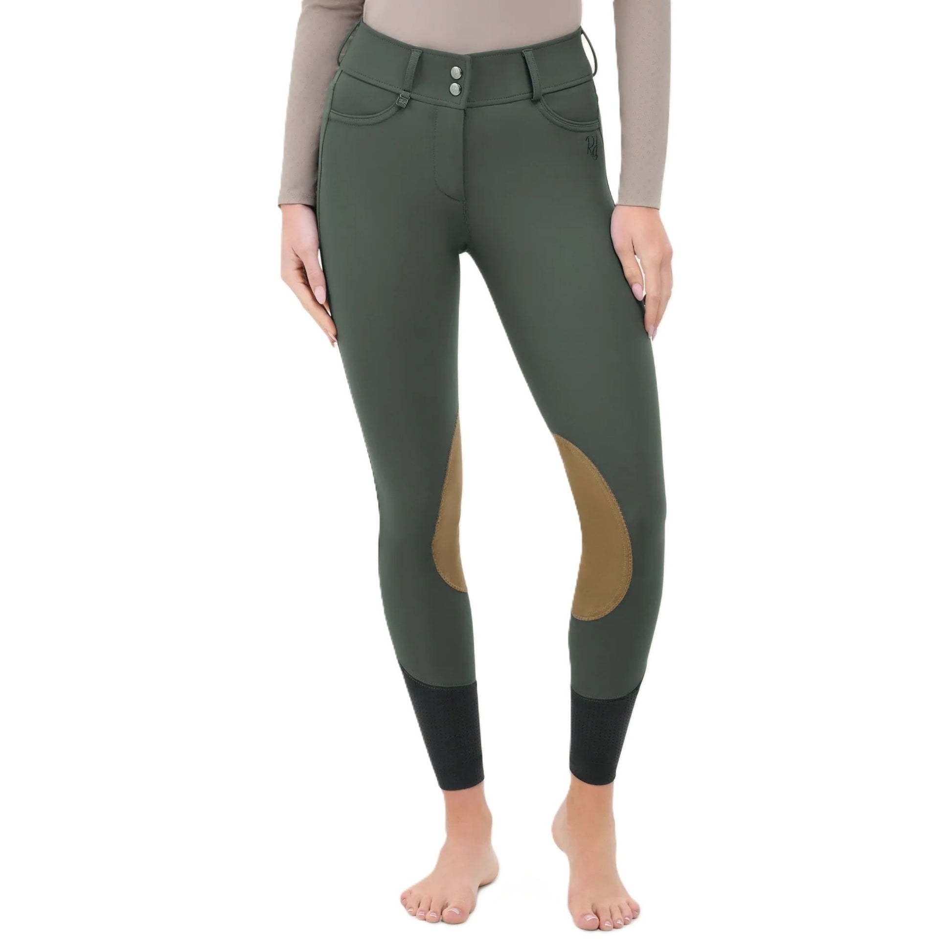 RJ Classics Women's Olivia Luxe-Tek Knee Patch Breeches-3