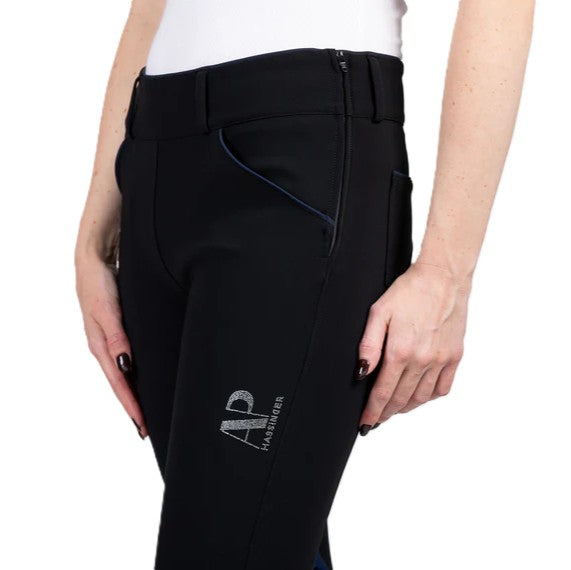 AP Hassinger Women's Black Magic Knee Patch Side Zip Breech