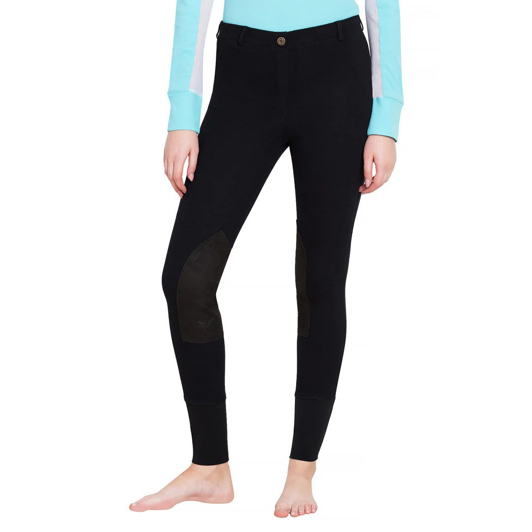 TuffRider Women's Starter Lowrise Pull-On Knee Patch Breeches