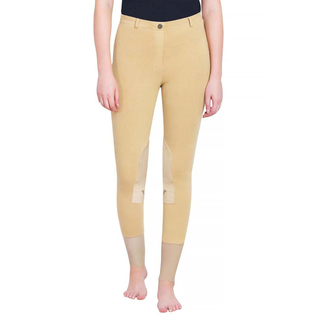 TuffRider Women's Starter Lowrise Pull-On Knee Patch Breeches