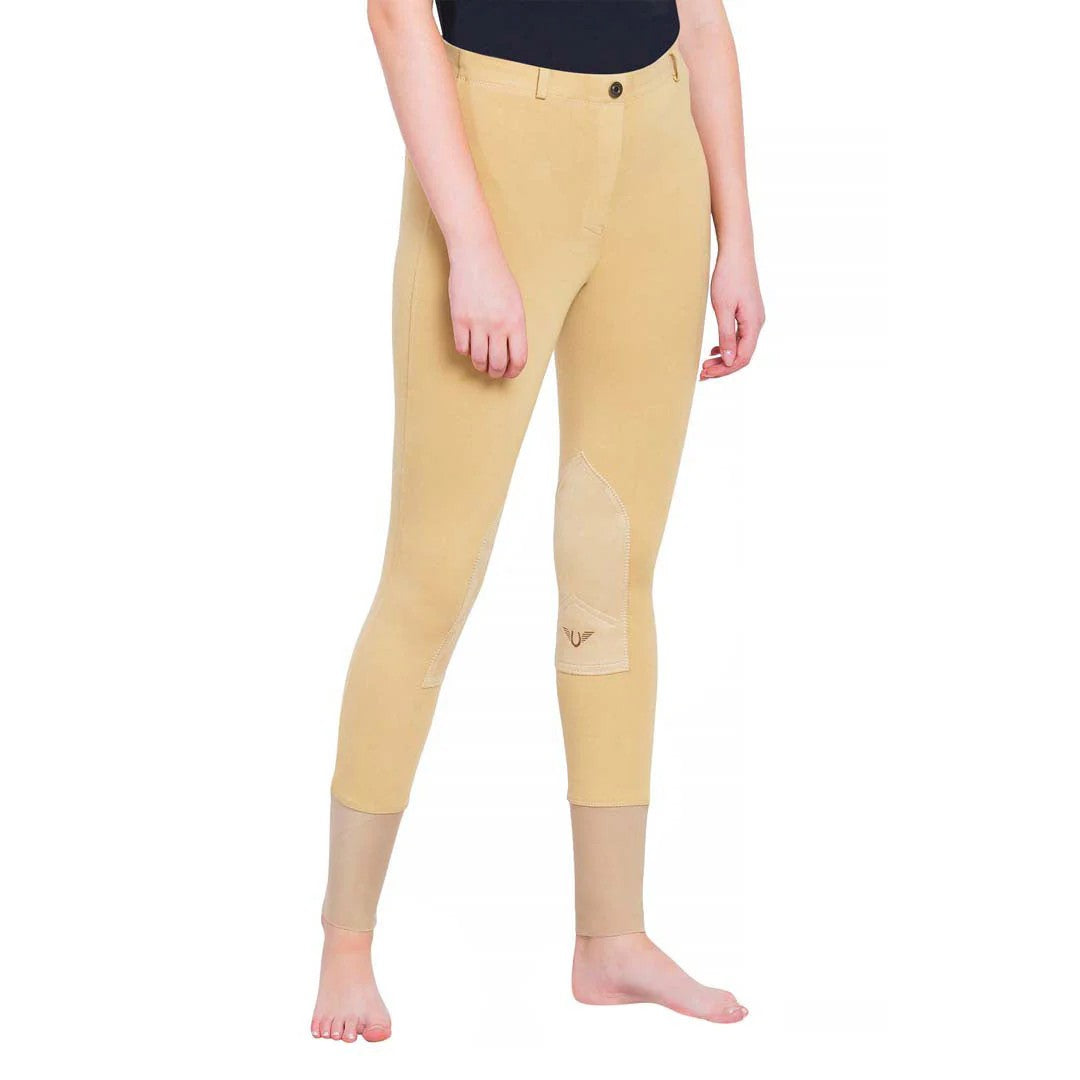 TuffRider Women's Starter Lowrise Pull-On Knee Patch Breeches-5