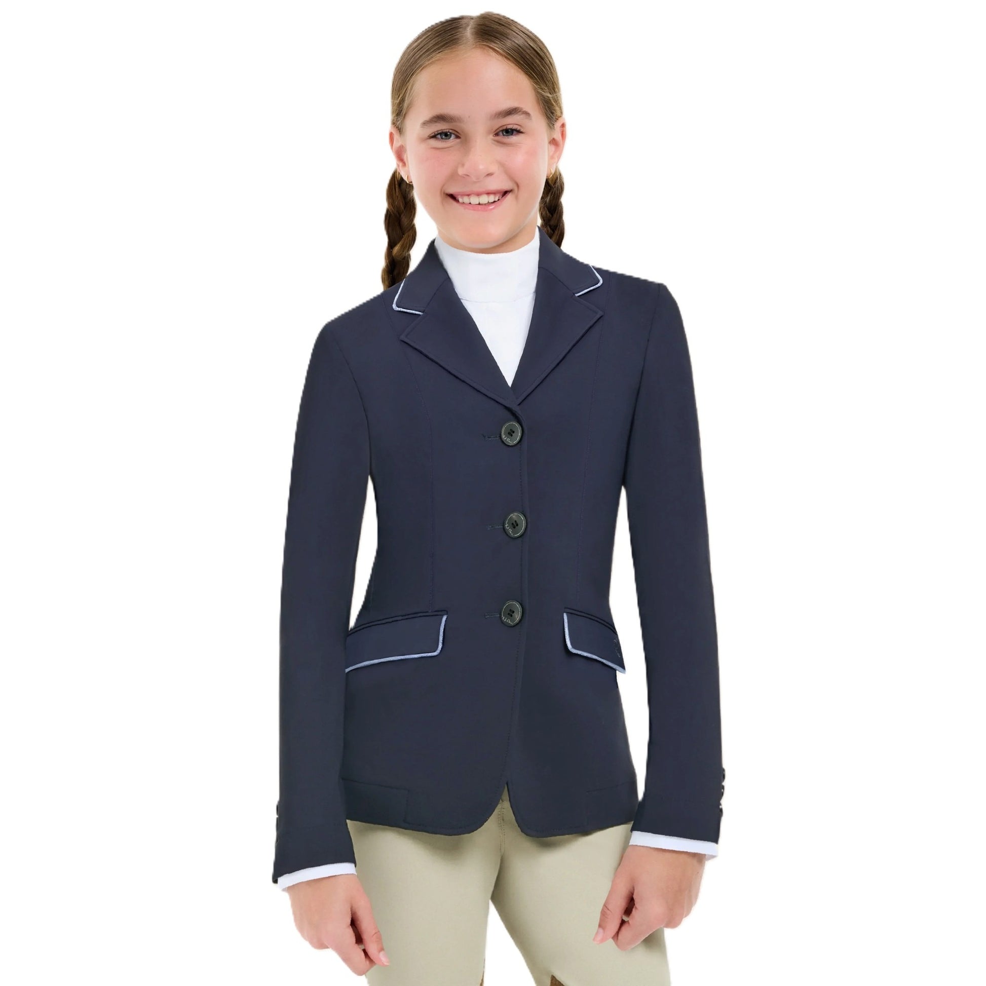 RJ Classics Girl's Shore Show Coat with Piping-2