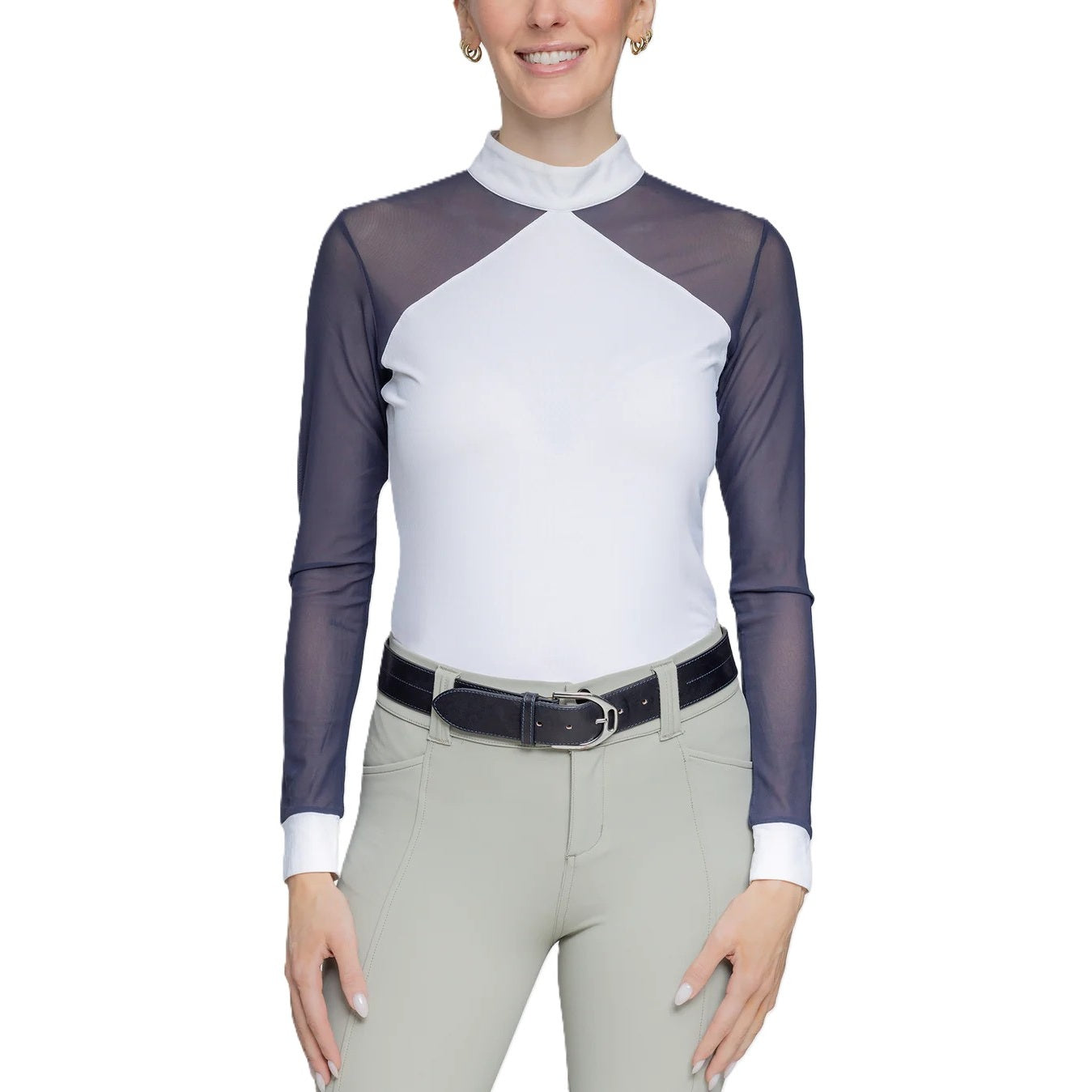 Kastel Women's Power Mesh Long Sleeve Show Shirt-zoom-2