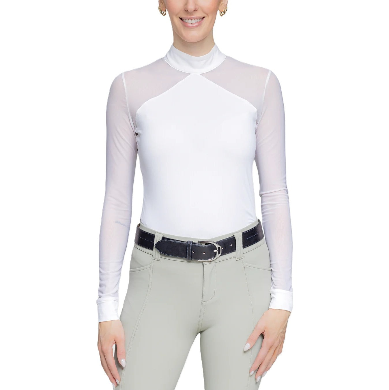 Kastel Women's Power Mesh Long Sleeve Show Shirt-1