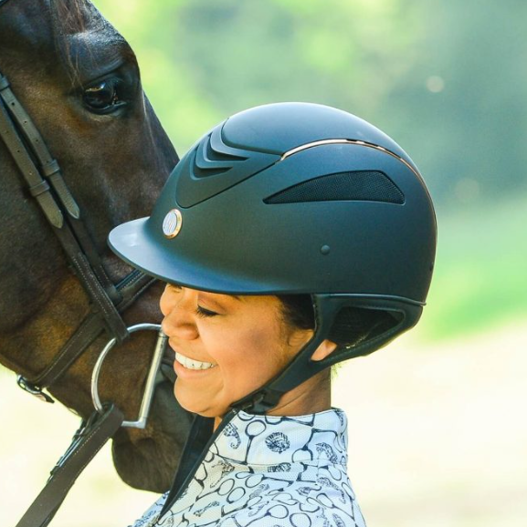 One K Defender Avance Rose Gold Stripe Helmet - Wide Brim Regular/Round Oval-zoom-1