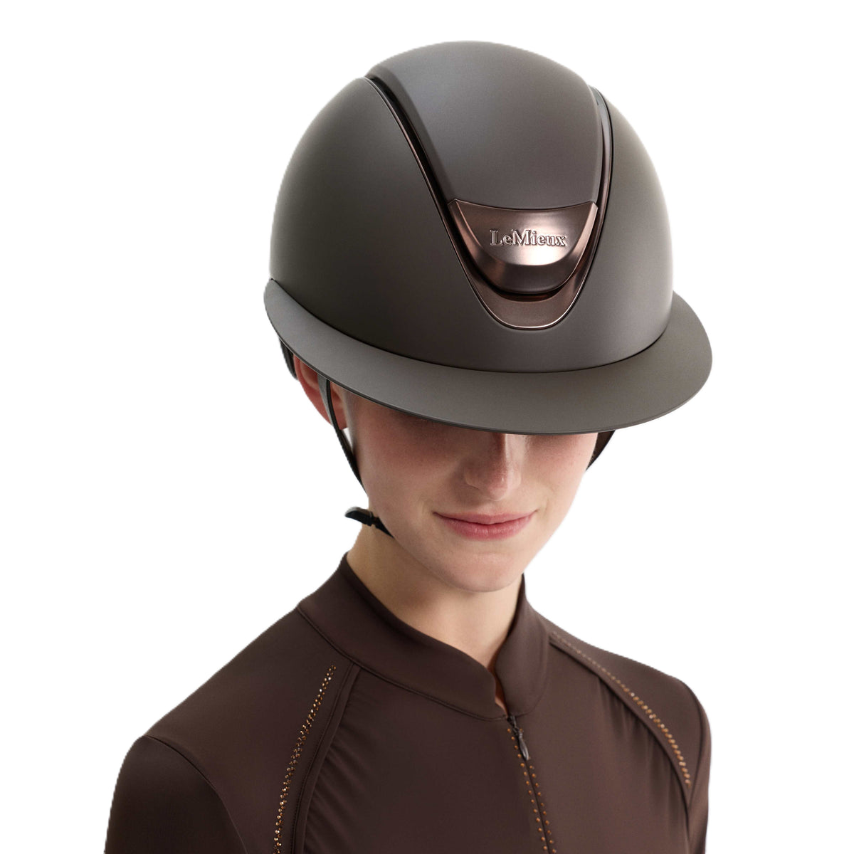 LeMieux Verv Competition Helmet - Matte Brown-zoom-3
