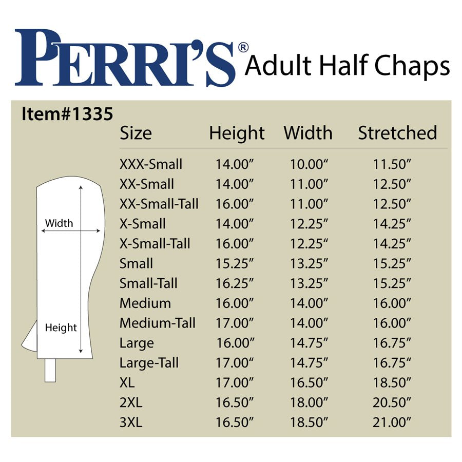 Perri's Adult Suede Half Chaps - Tall Height-3