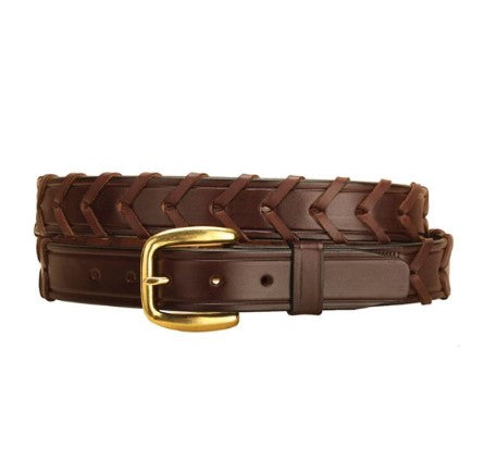 Tory Leather 1.25" Bridle Laced Belt-1