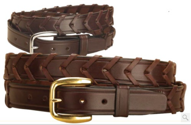 Tory Leather 1.25" Bridle Laced Belt-zoom-2