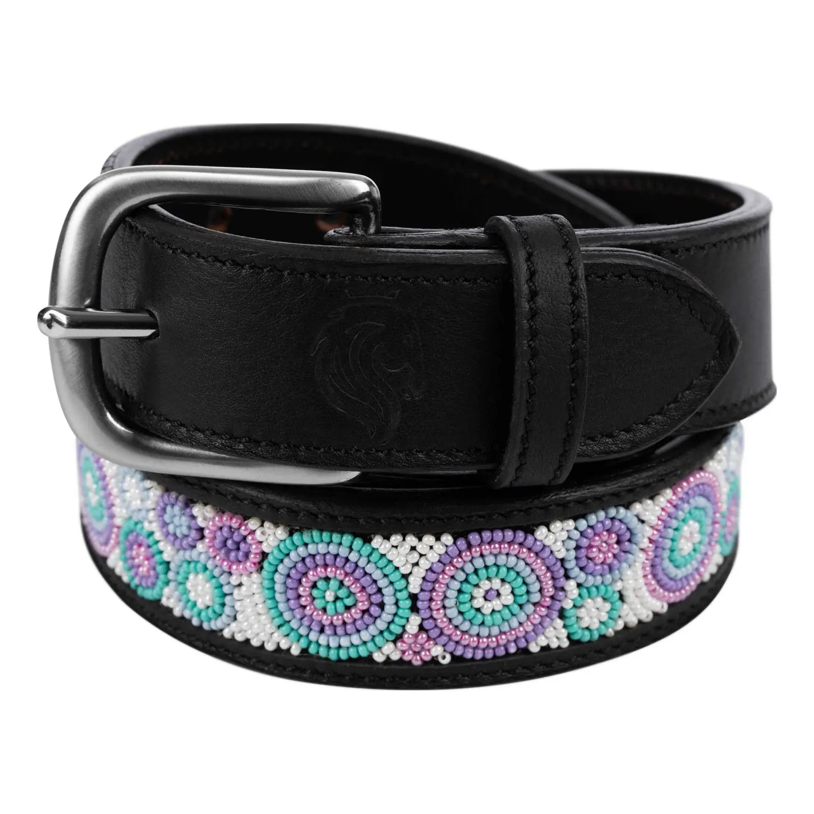 Equinavia Estelle Hand Beaded Leather Belt-1