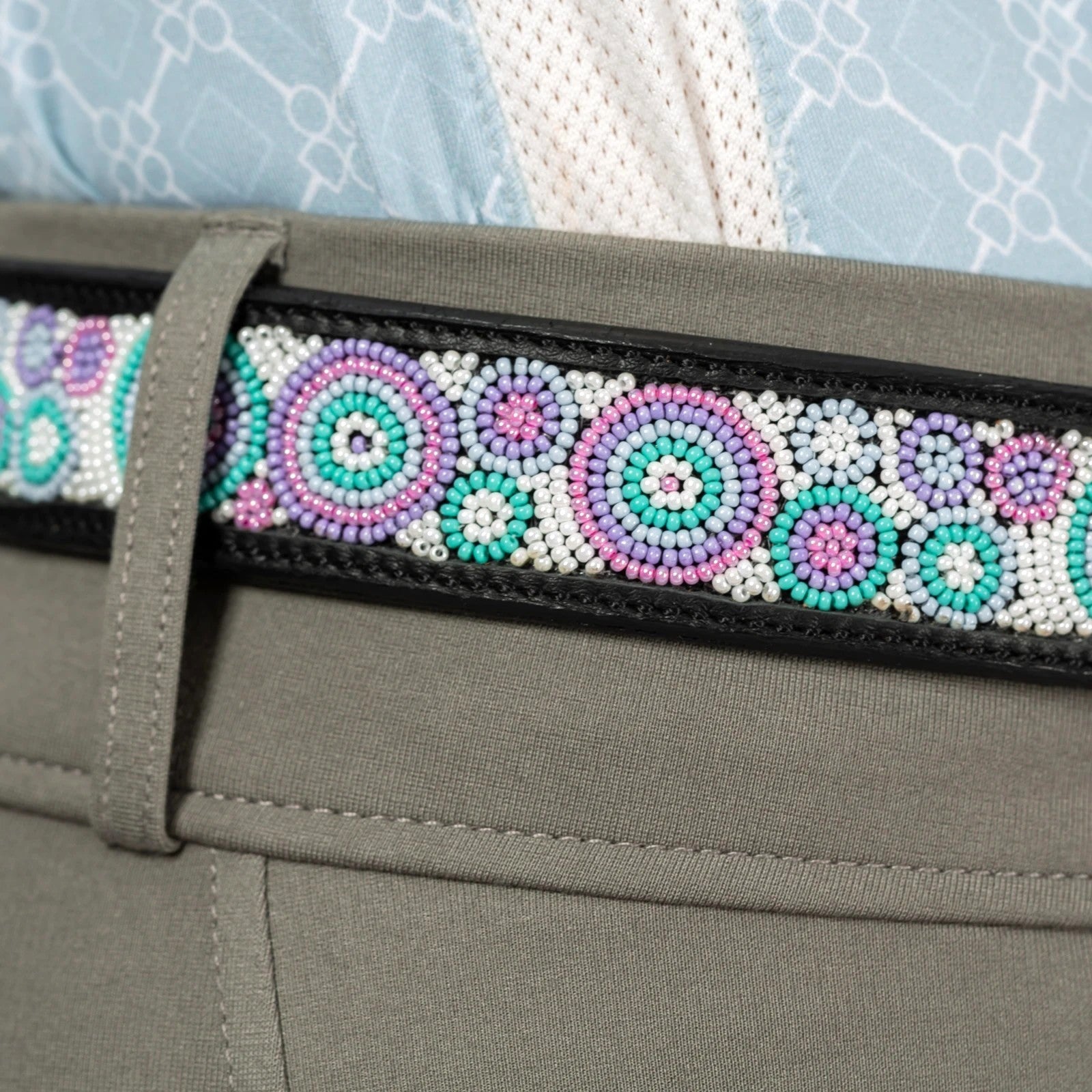Equinavia Estelle Hand Beaded Leather Belt-zoom-10