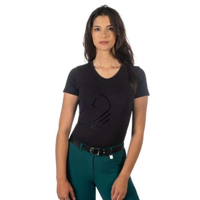 Lauria Garrelli Women's Livigno Horse Head Short Sleeve T-Shirt-zoom-3