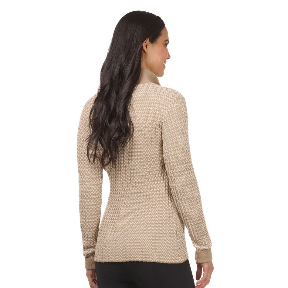 Kerrits Women's Quarter Zip Herringbone Sweater-5