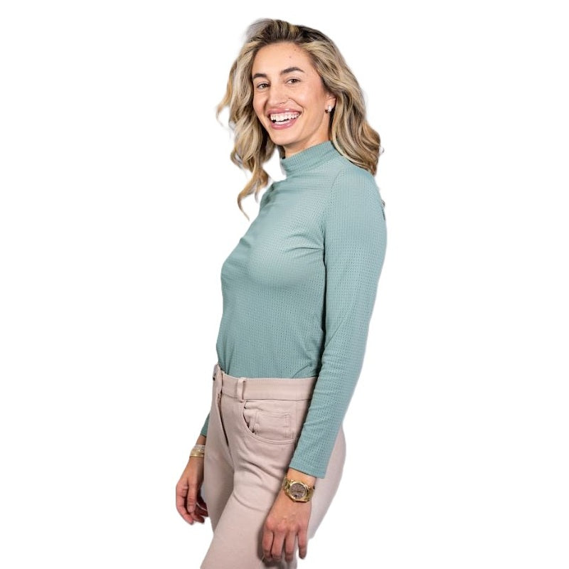 Equisite Women's Alesia Long Sleeve Mock Neck Shirt-zoom-11