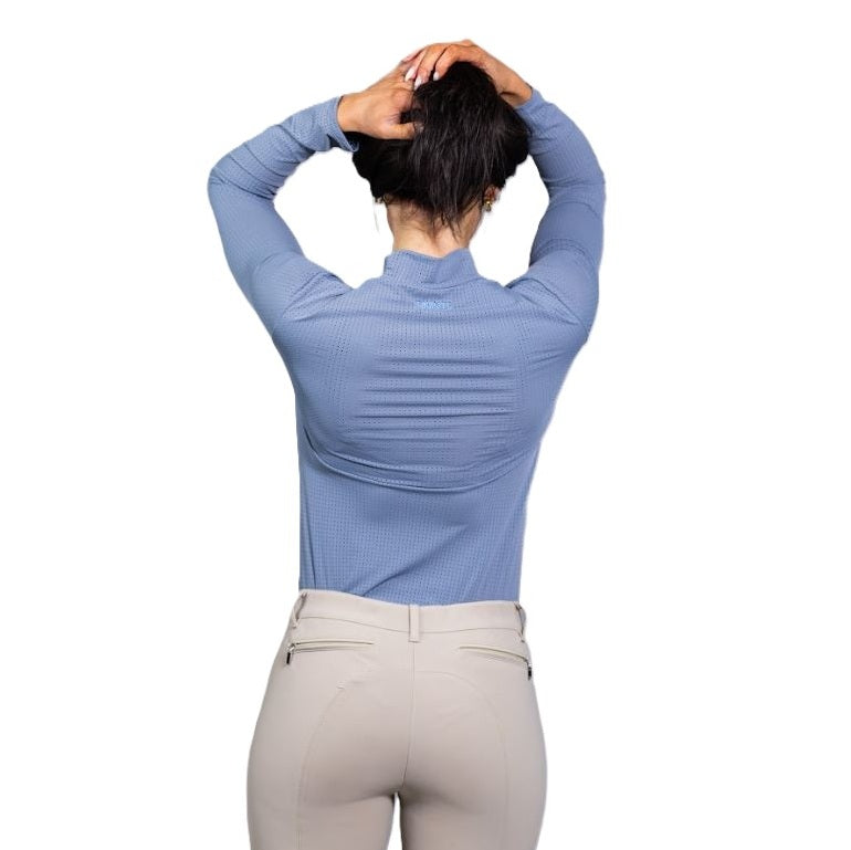 Equisite Women's Alesia Long Sleeve Mock Neck Shirt-6