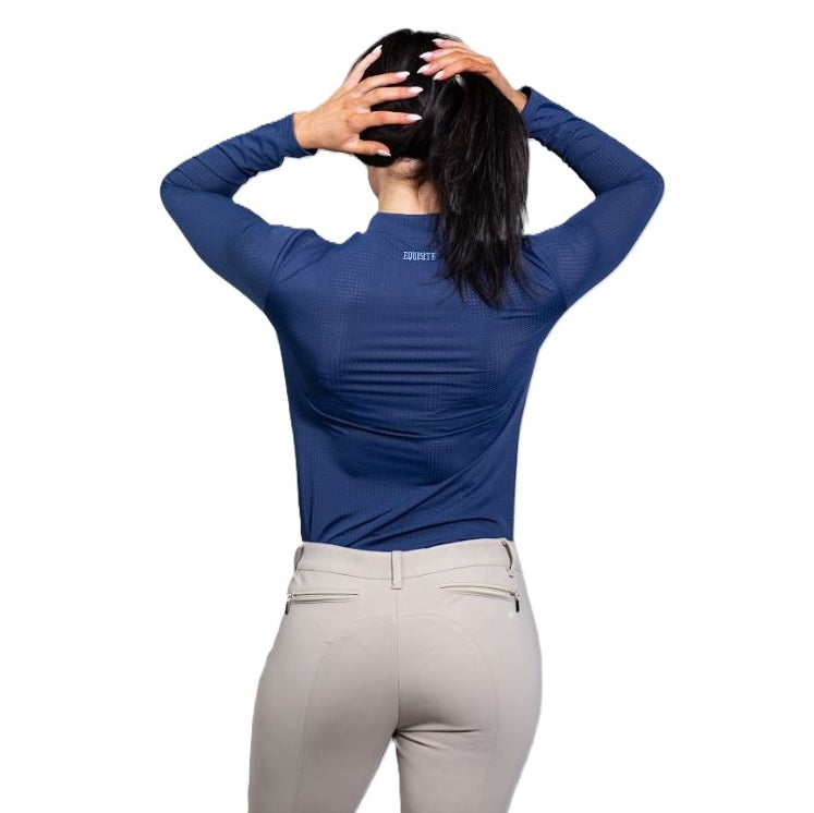 Equisite Women's Alesia Long Sleeve Mock Neck Shirt-zoom-8