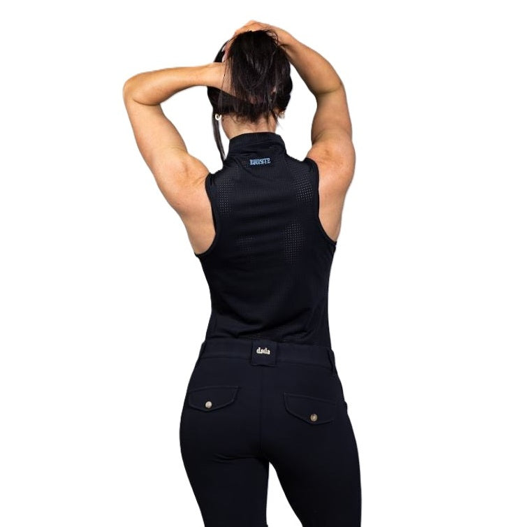 Equisite Women's Blaire Sleeveless Mock Neck Shirt-7