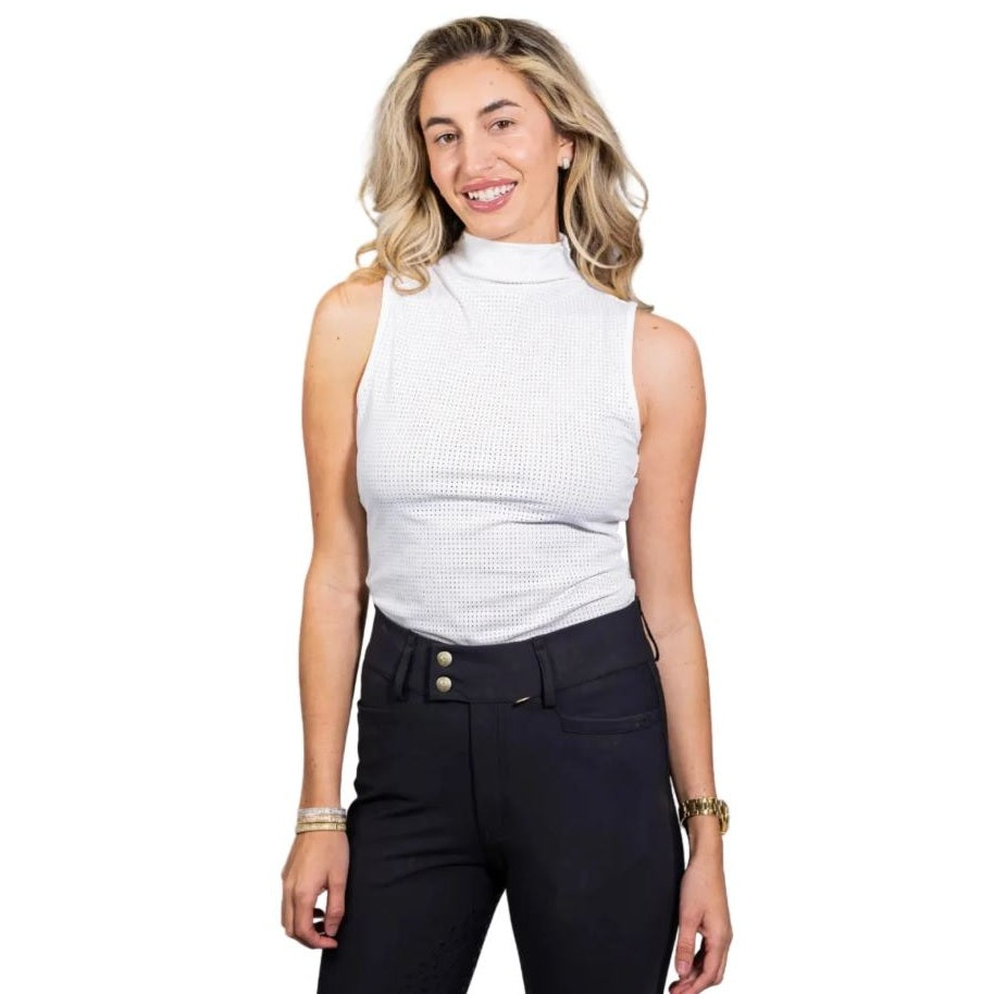 Equisite Women's Blaire Sleeveless Mock Neck Shirt