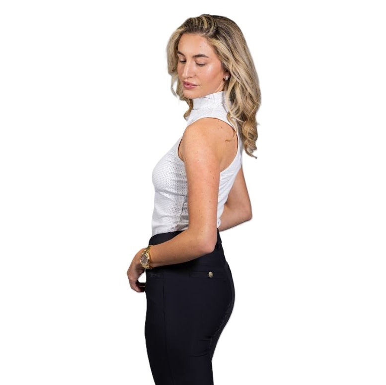 Equisite Women's Blaire Sleeveless Mock Neck Shirt-zoom-10