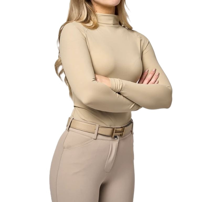 TKEQ Women's Chloe High Collar Technical Top Long Sleeve-zoom-12