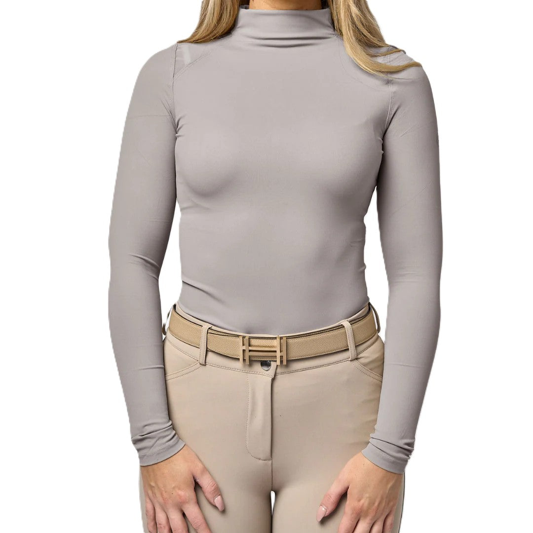 TKEQ Women's Chloe High Collar Technical Top Long Sleeve-zoom-1