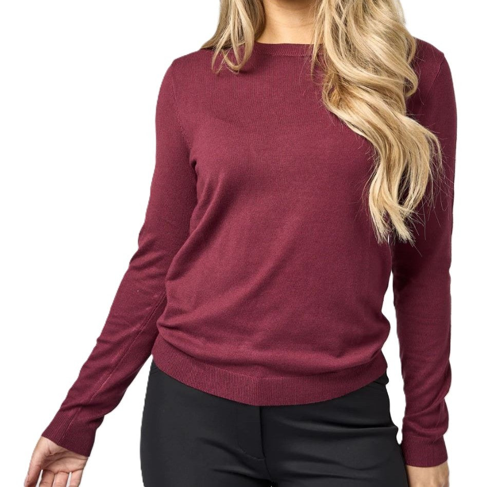 TKEQ Women's Essential Crewneck Sweater-zoom-1