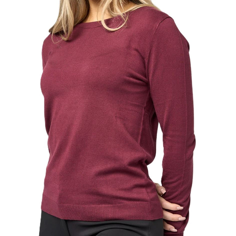 TKEQ Women's Essential Crewneck Sweater-5