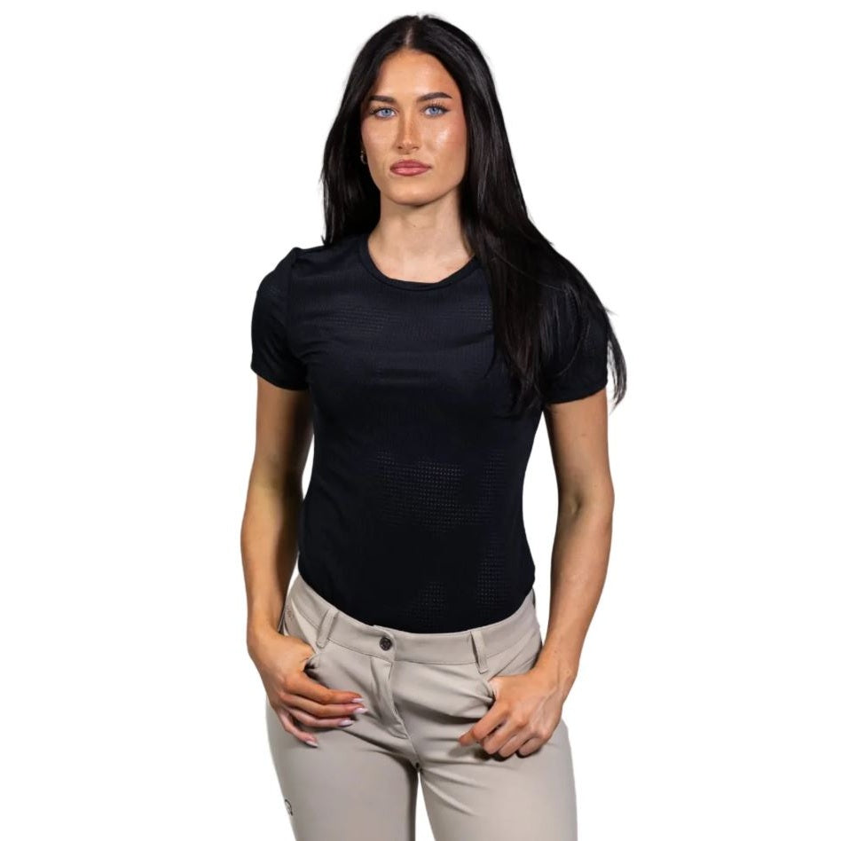 Equisite Women's Hallie Short Sleeve Crew Neck Shirt-zoom-1