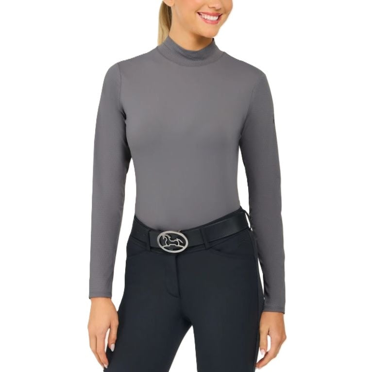 RJ Classics Women's Jemma Mock Neck Long Sleeve Shirt-3