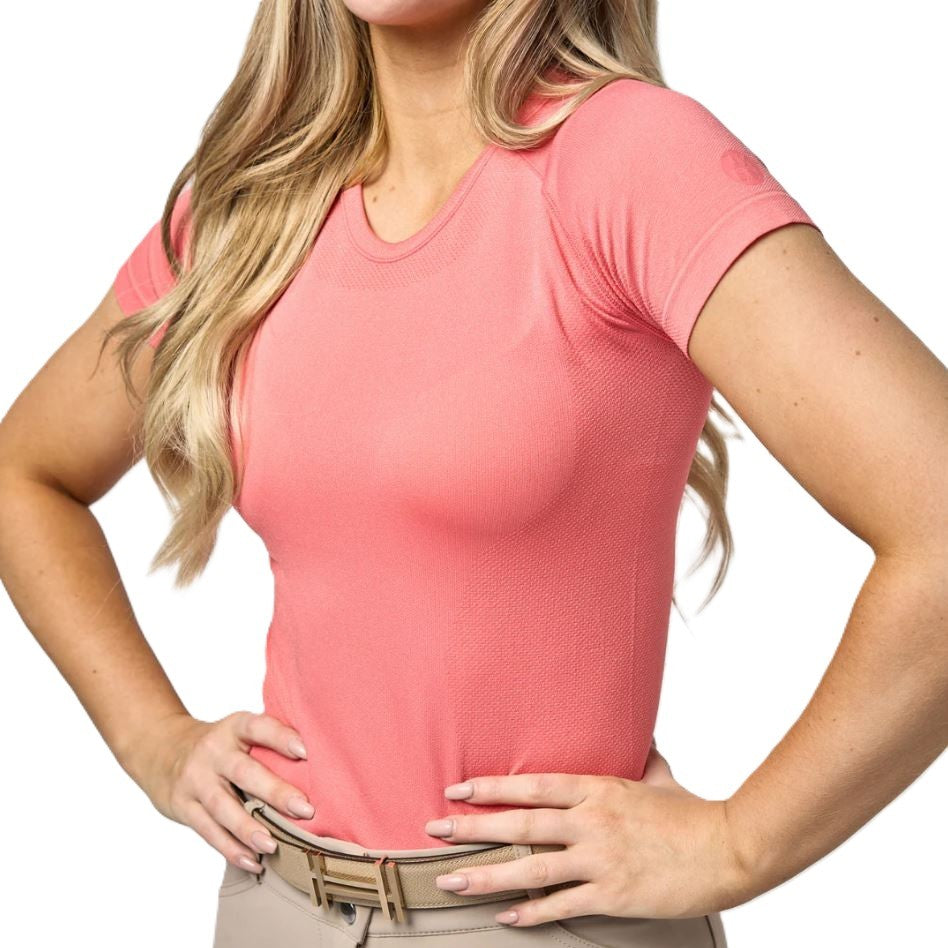 TKEQ Women's Kennedy Seamless Short Sleeve Shirt-8
