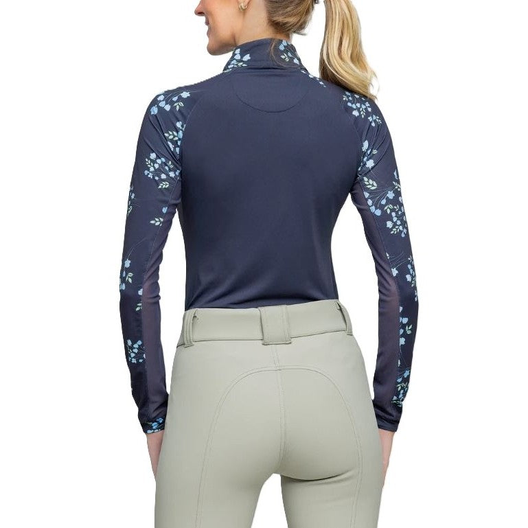 Kastel Women's Navy Rosebud Raglan Long Sleeve Sun Shirt-4