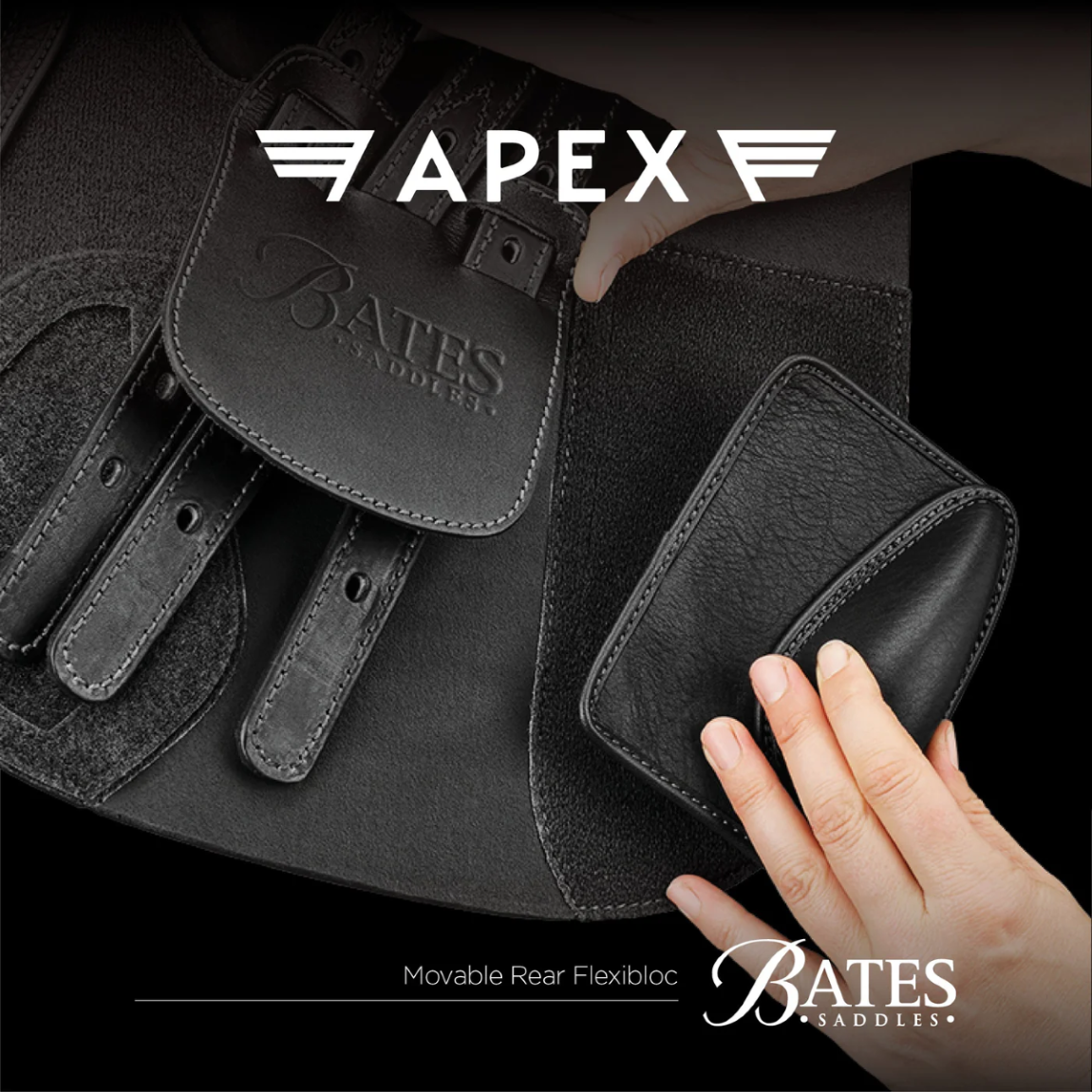 Bates Apex Close Contact Saddle with Luxe Leather - New-zoom-5