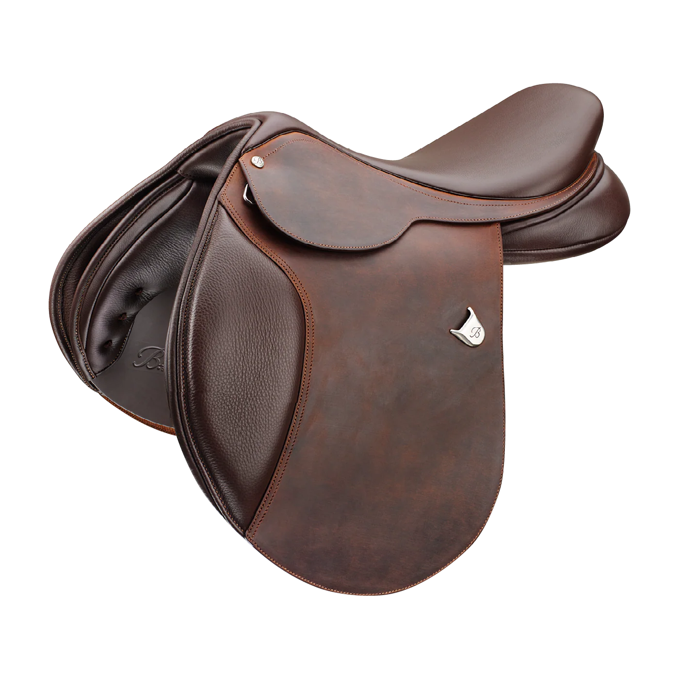 Bates Caprilli Close Contact Saddle with Heritage Leather - New-zoom-3