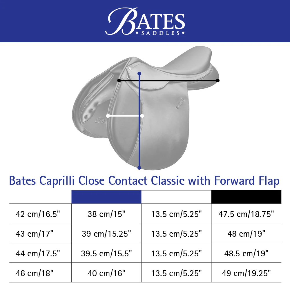 Bates Caprilli Classic Close Contact Saddle - New-3