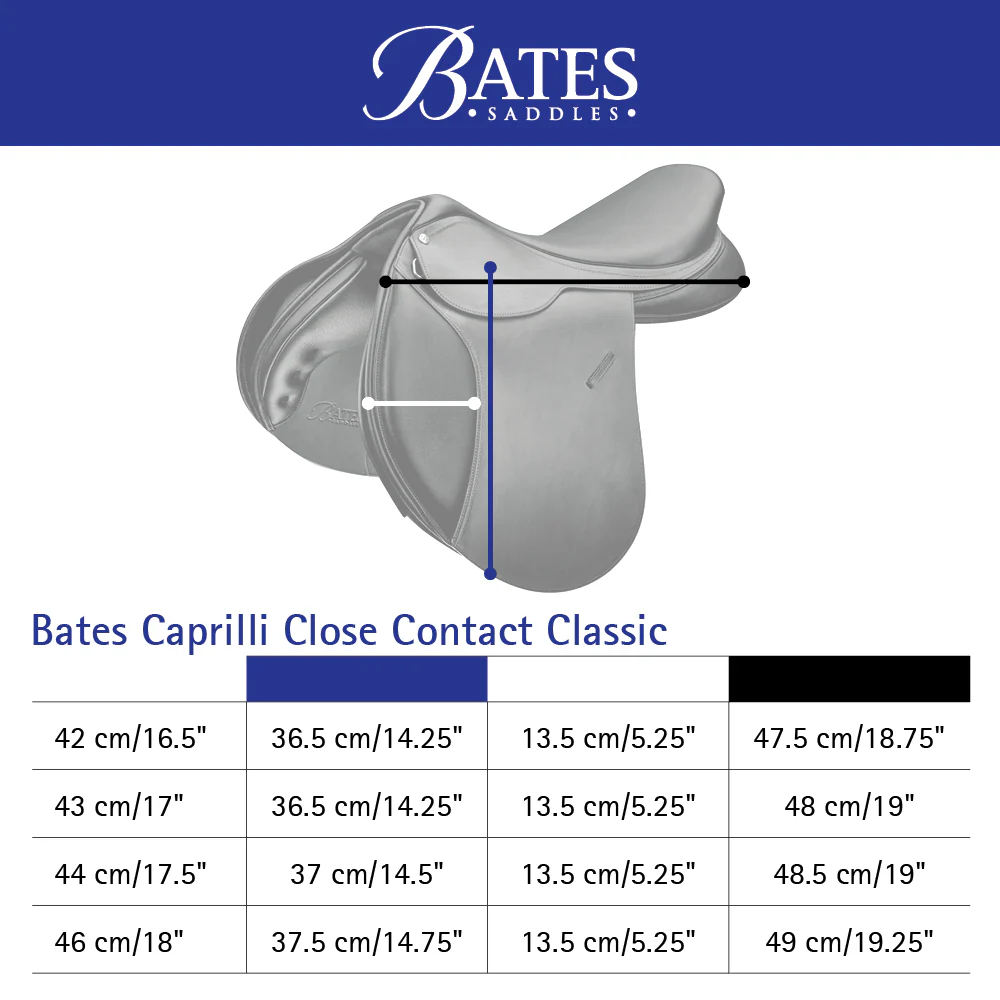 Bates Caprilli Classic Close Contact Saddle - New