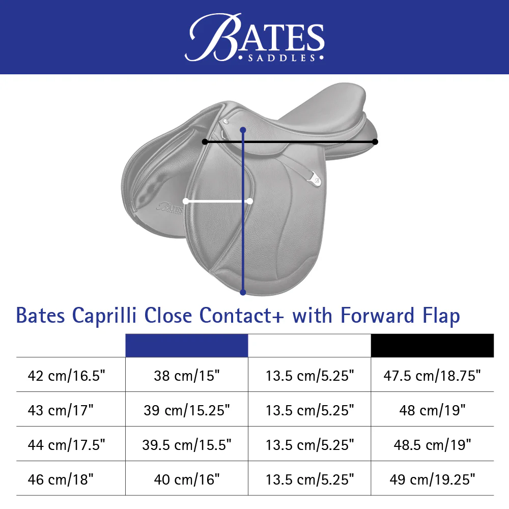 Bates Caprilli+ Close Contact Saddle with Opulence Leather - New-zoom-3
