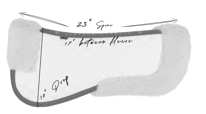 Sixteen Cypress Merino Wool Fleece Half Pad-zoom-12