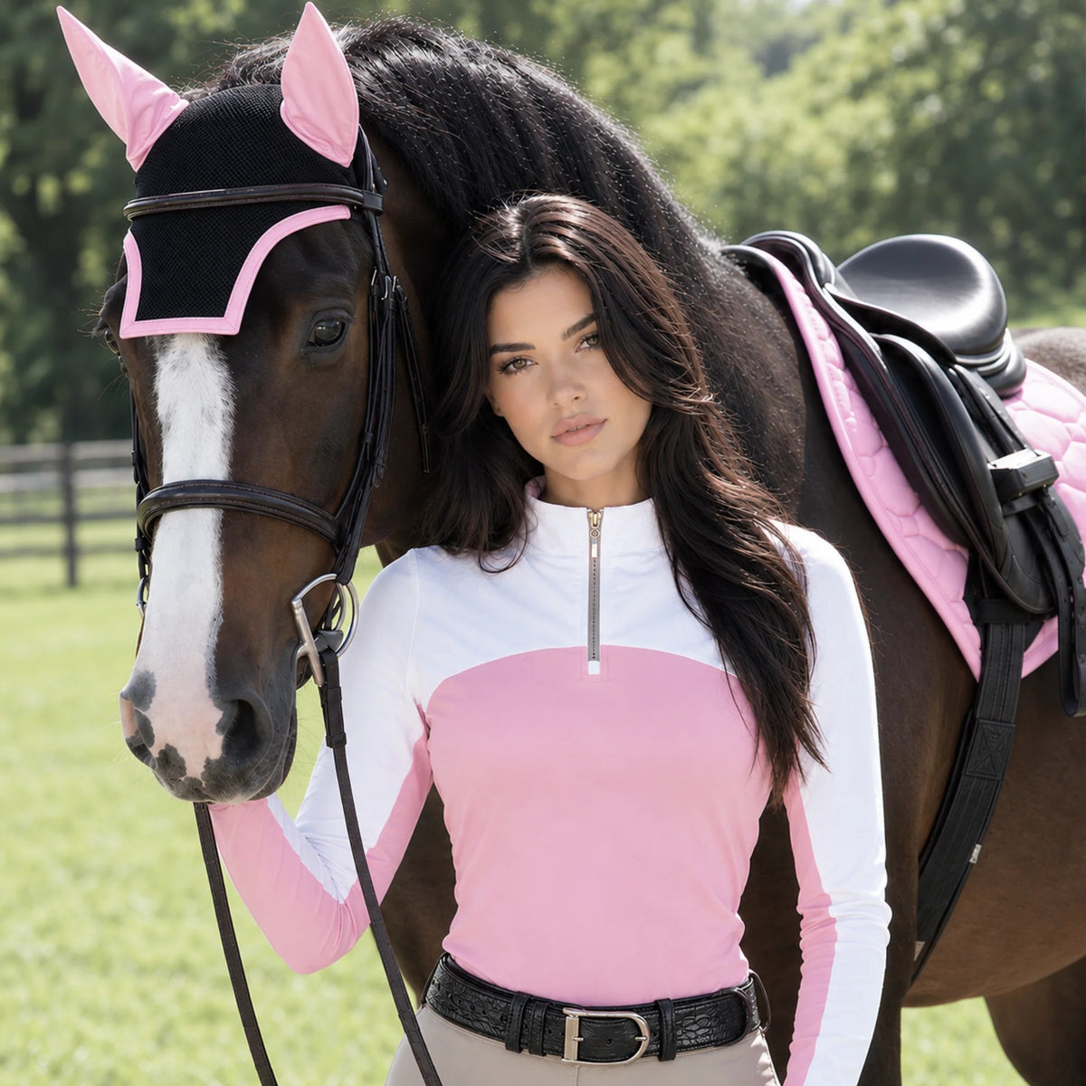 Majyk Equipe Silk Touch Close Contact Saddle Pad & Bonnet Set-zoom-4