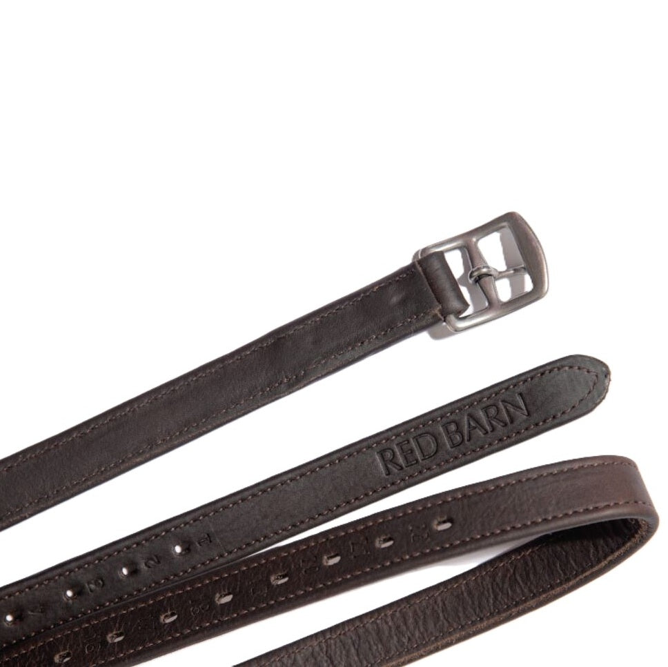 Red Barn Get A Grip Calf Lined Stirrup Leathers - 7/8" X 54" Brown-1