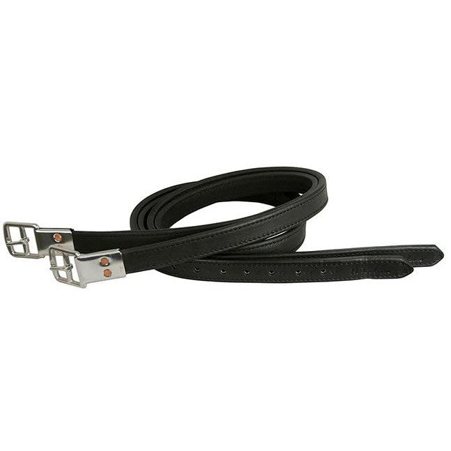 M. Toulouse Double Leather Stirrup Leathers Black - Multiple Lengths Available-1