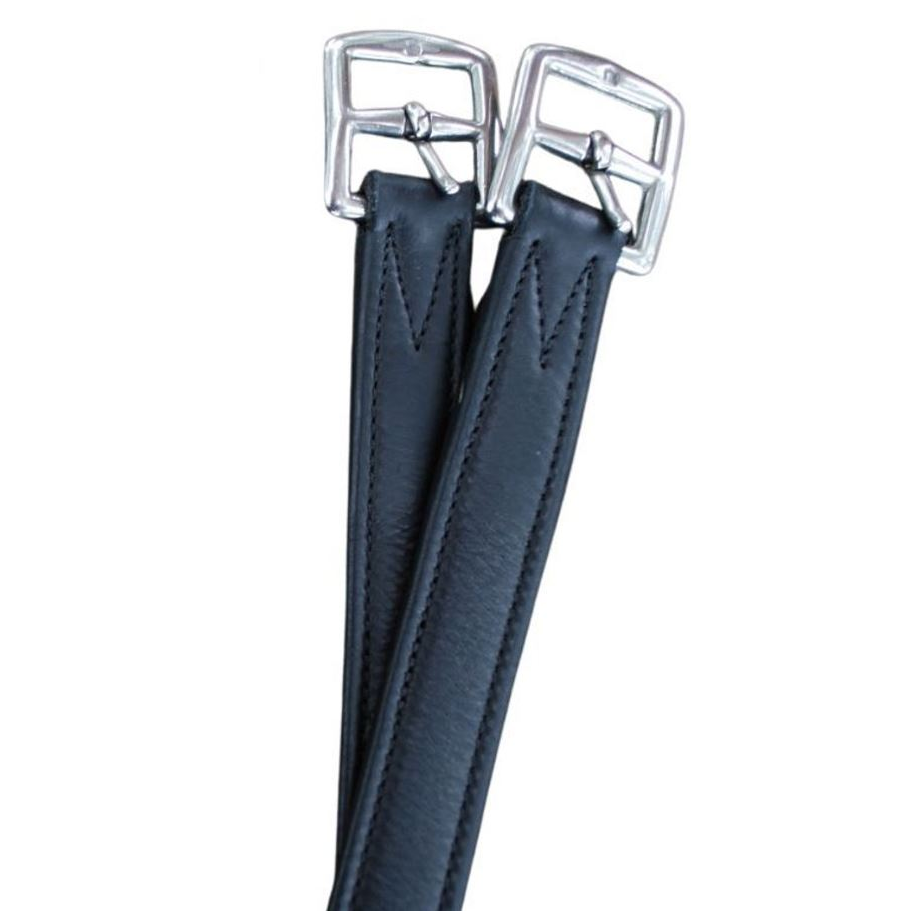 Red Barn Calf Lined Stirrup Leathers - 1" X 63" Black-1