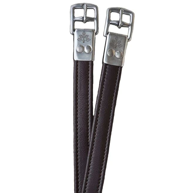 Black Oak Calf Lined Stirrup Leathers - 7/8" X 36" Australian Nut
