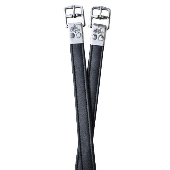 Black Oak Calf Lined Stirrup Leathers - 1” X 63” Black-zoom-1