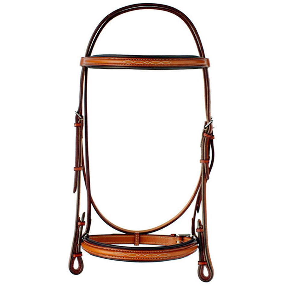 Edgewood Fancy Stitched Padded Raised Wide Hunter Bridle - 1"