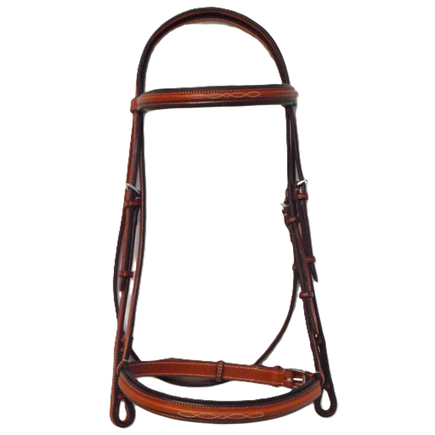 Edgewood Fancy Stitched Padded Raised Hunter Bridle - 3/4"-zoom-1