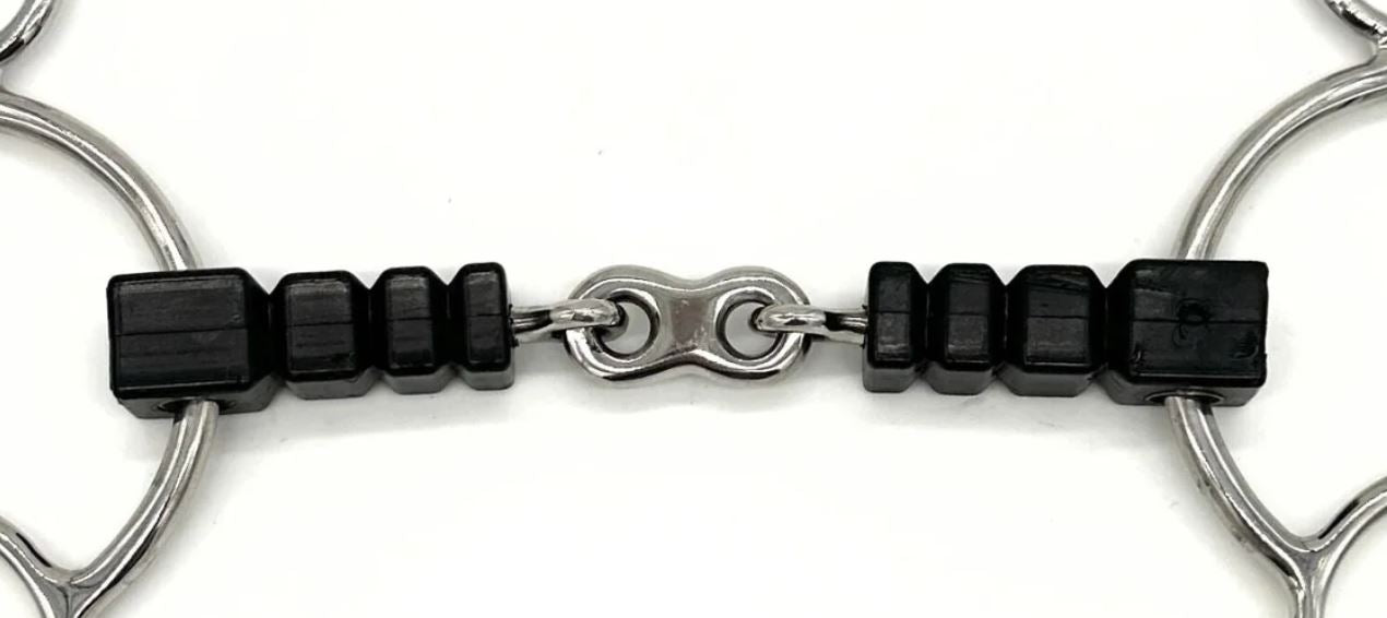 AJR Rubber Block French Link 2 Ring Bit-3
